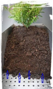 Edelstahlblumenkasten